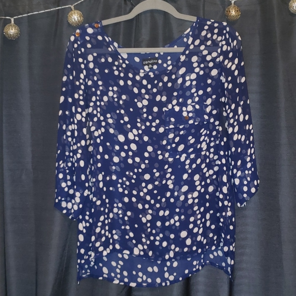 Navy Blue Blouse